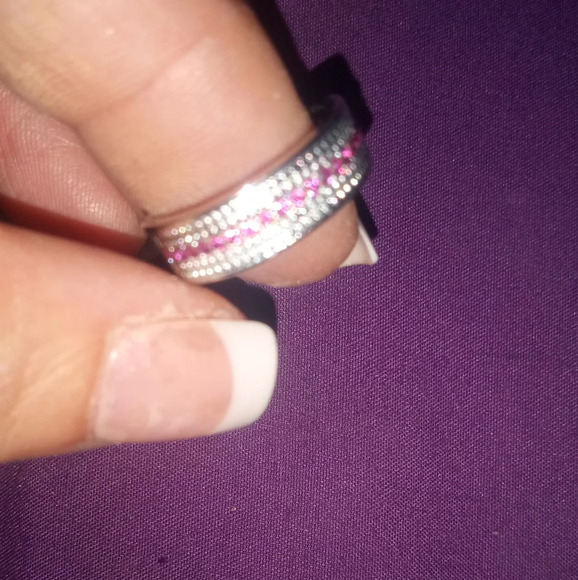 Pink Sapphire Faux Fun Ring, OOAK Size 7